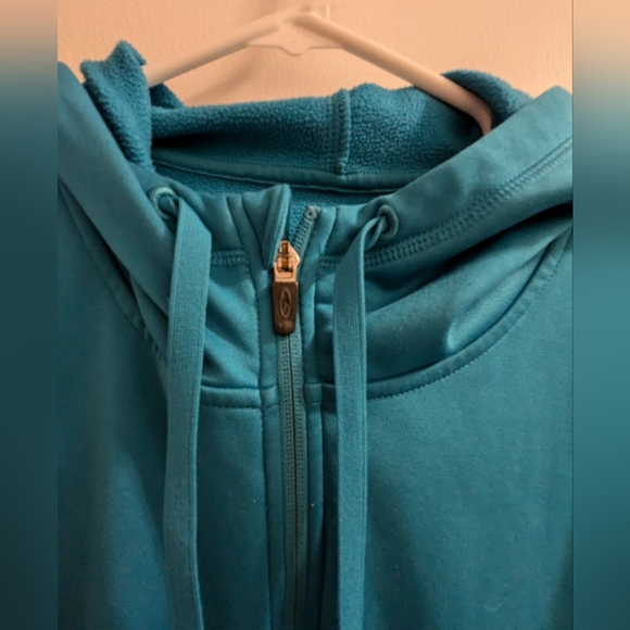 Champion Hoodie Fleece Jacket Gray and Blue Full Zip Pocket Men's Large - Picture 5 of 10